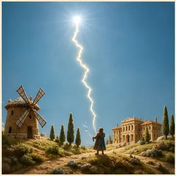 Zeus'un gök gürültüsü alameti için özgün el yapımı nesne sahnesi